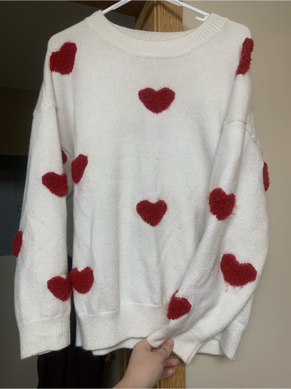 Like New Heart Knit Sweater - Size XL